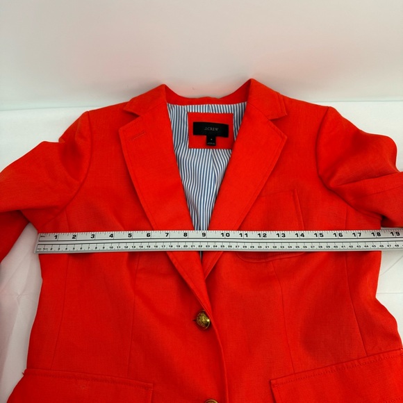 J.CREW RHODES BLAZER Size 8 Fiery Sunset IN LINEN E9766 - Picture 8 of 16
